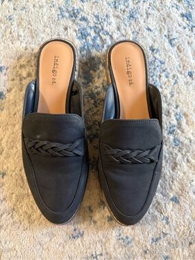 Braided Navy Slip-On Mules size 7.5 Indigo Rd. Women’s